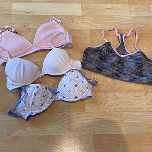 Lot of 4 - small bra’s (2 Hanes 30A/ 1 Bebe medium)